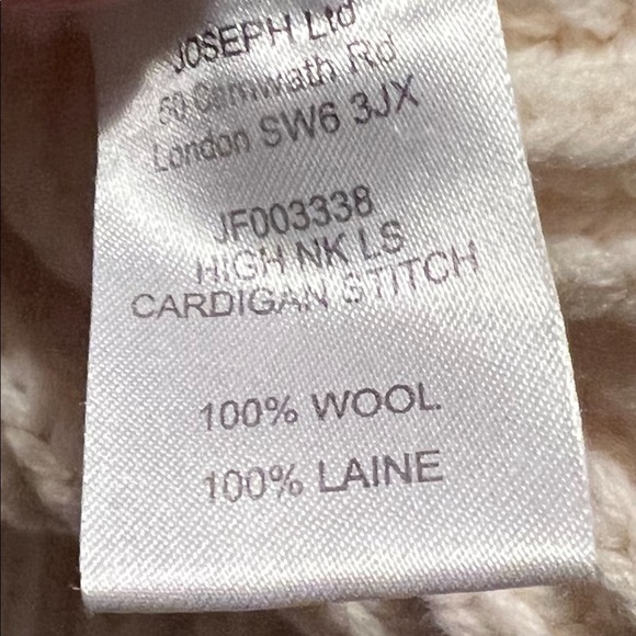 JOSEPH LTD CARDIGAN STITCH HIGH NECK JUMPER SWEATER MADE IN LONDON - Picture 6 of 8